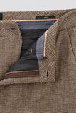 Pantalon chino slim à plis contenant de la laine
