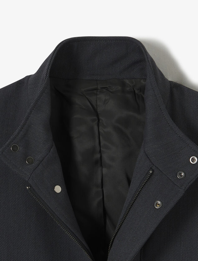 Manteau hiver long col montant