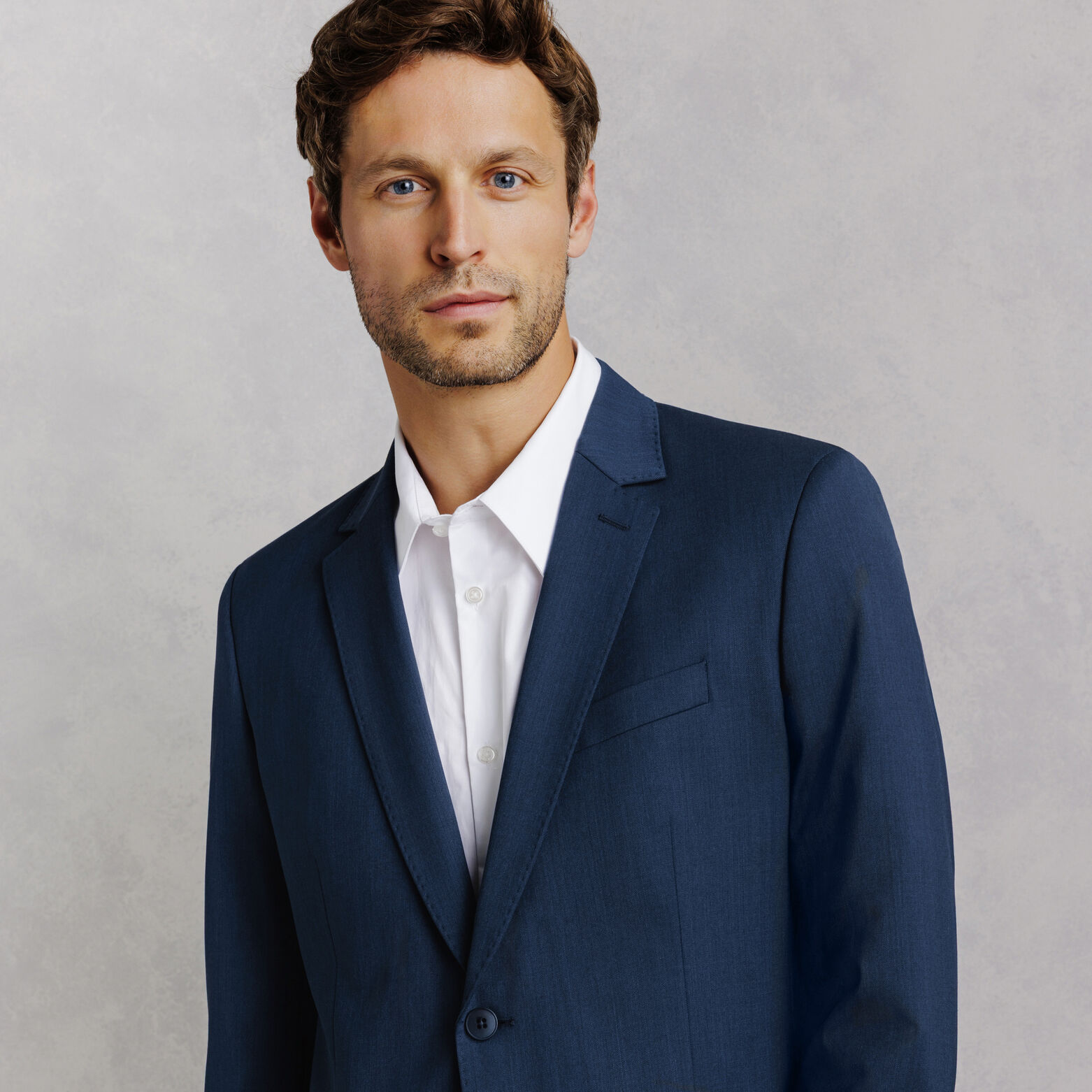 Veste de costume slim bi-stretch unie