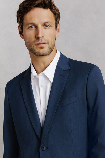 Veste de costume slim bi-stretch unie