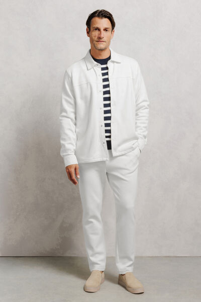 Ensemble surchemise et pantalon chino tapered  - Blanc