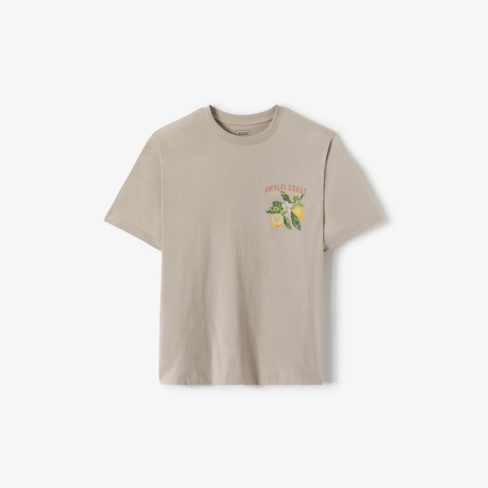 T-shirt met citroenprint voor-en achteraan