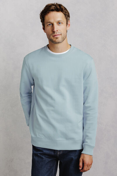 Sweat col rond molleton uni