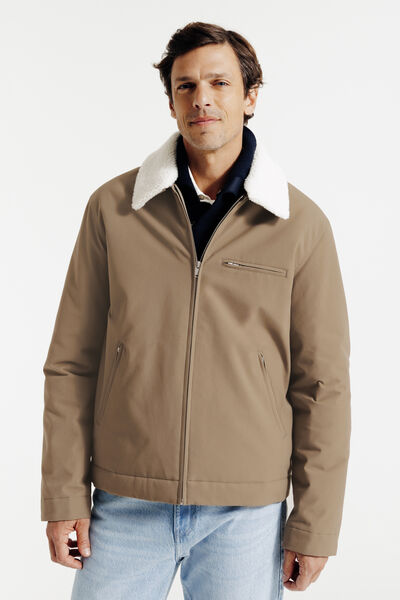 Blouson col chemise en sherpa amovible