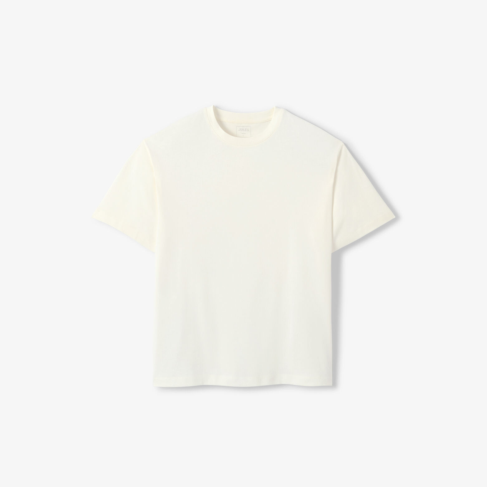 Tee shirt col rond relax imprim&eacute; dos timbre