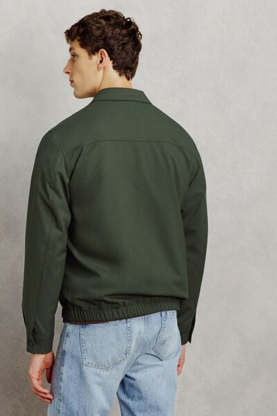 Veste zipp&eacute;e col chemise