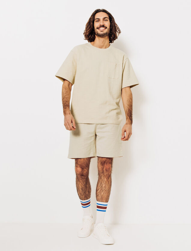 Tee shirt matière éponge col rond