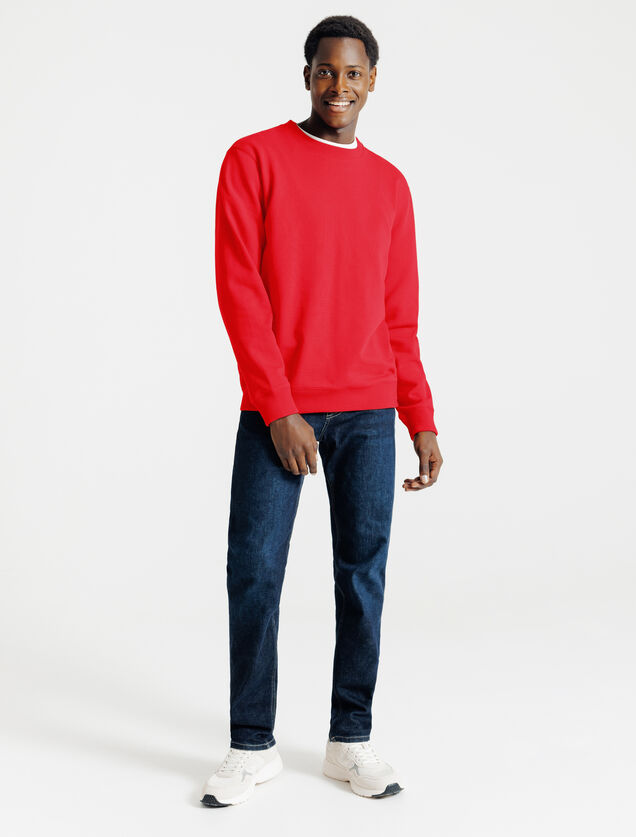 Effen sweater met ronde hals