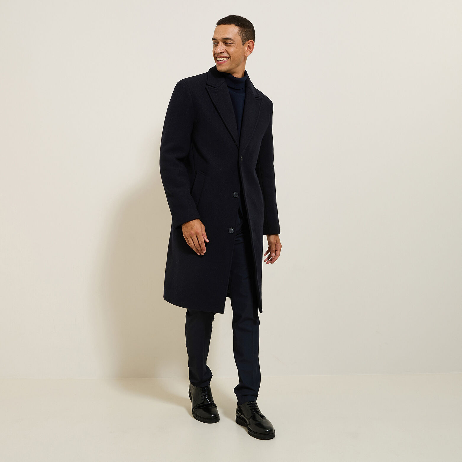 Manteau long hiver en lainage