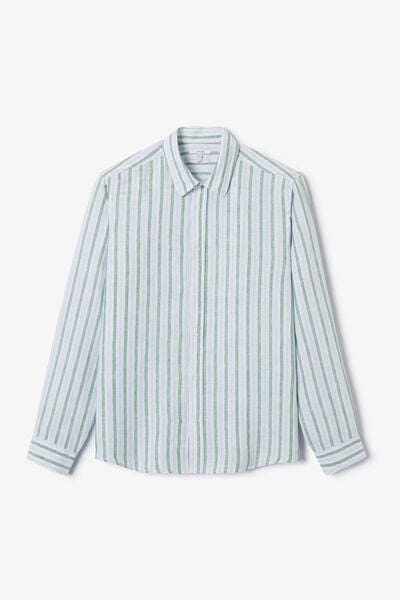 Chemise 100% lin ray&eacute;e