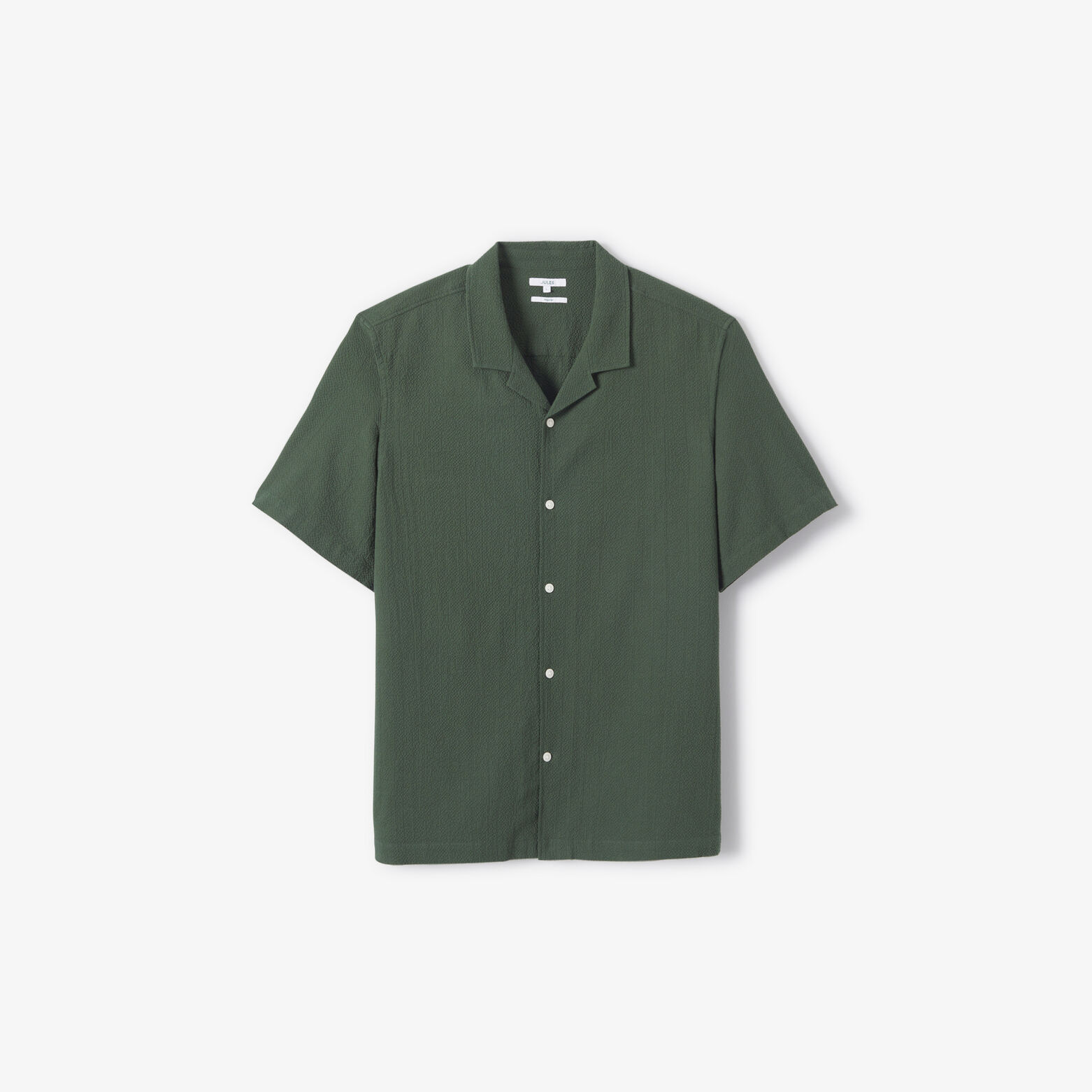 Chemisette en coton seersucker unie