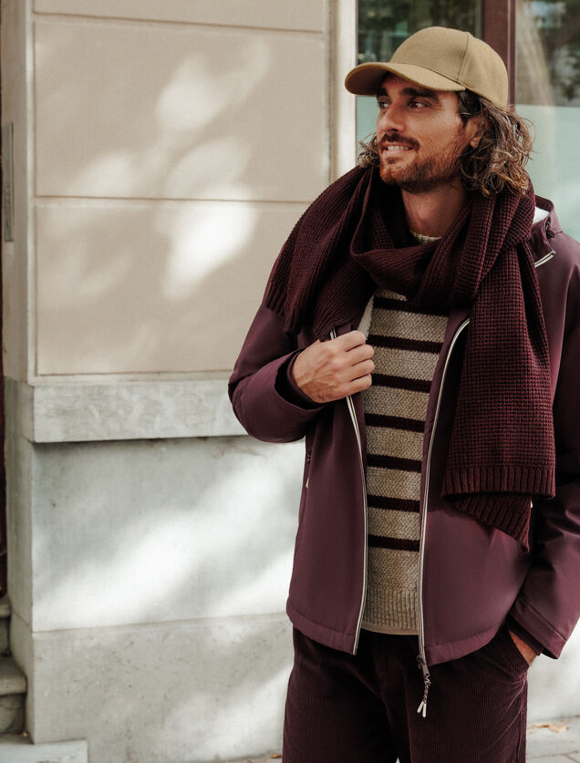 Blouson à capuche doublé en sherpa