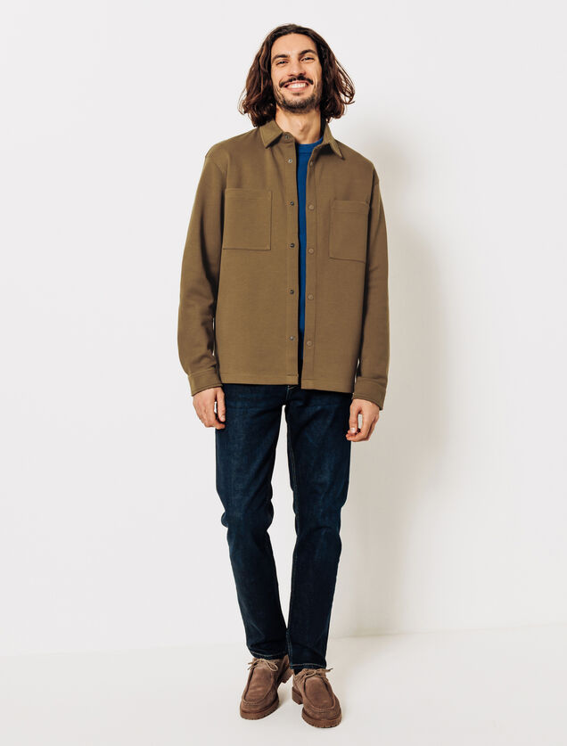 Surchemise en maille col chemise