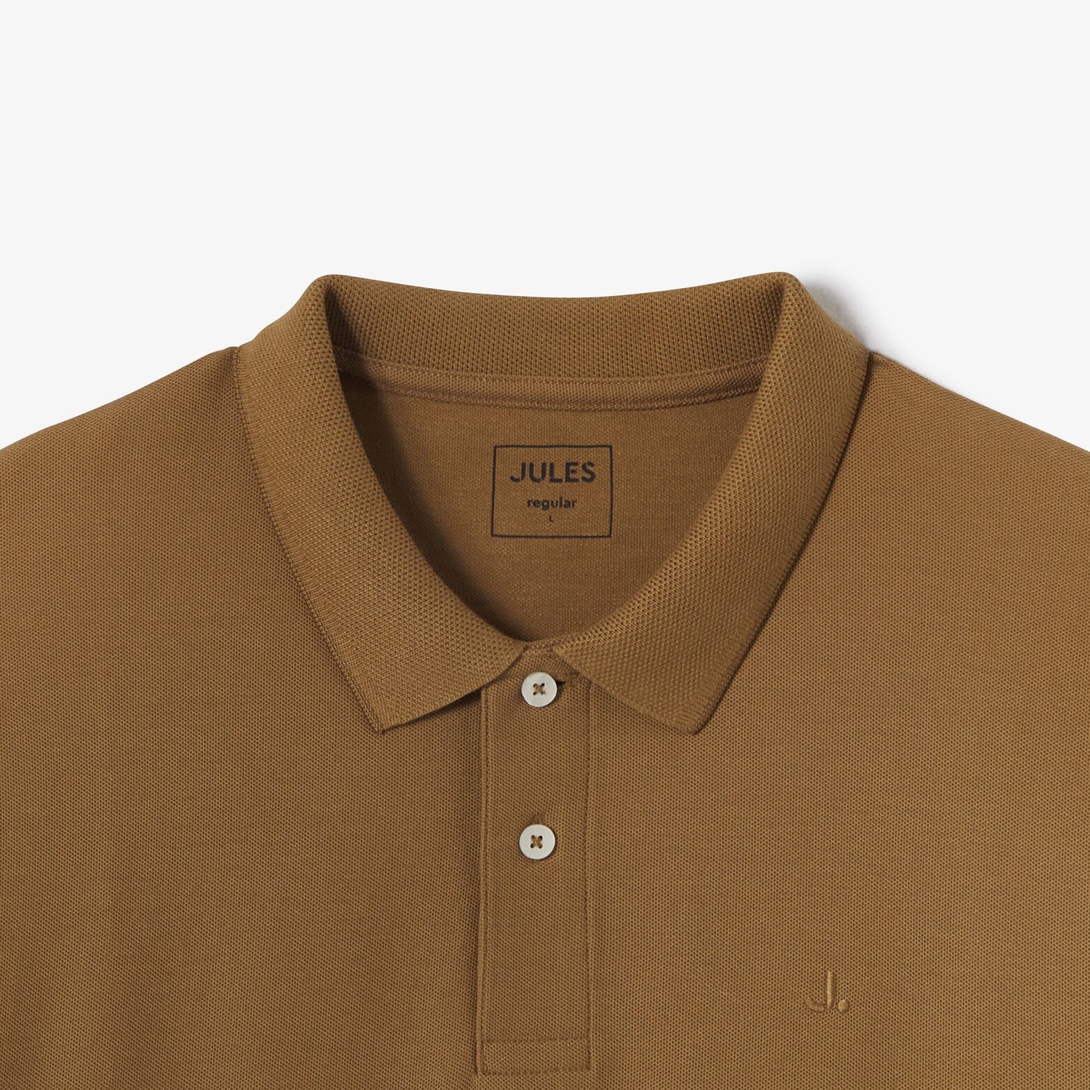 Polo manches longues piqu&eacute; uni