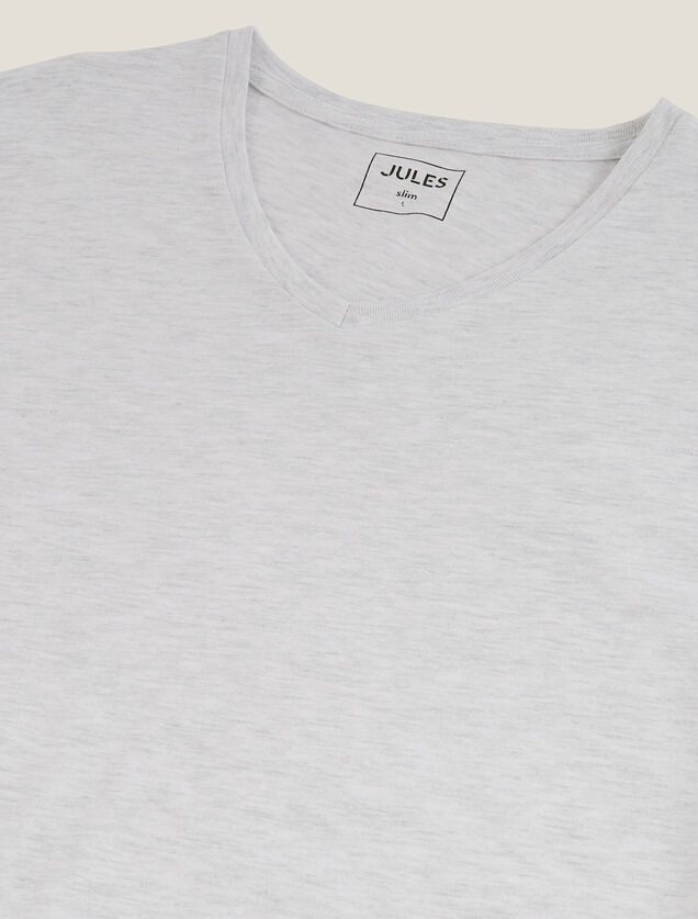 Tee shirt col V en coton