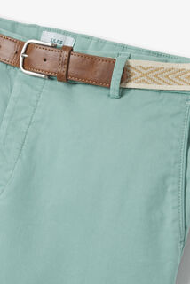Effen chino short met riem