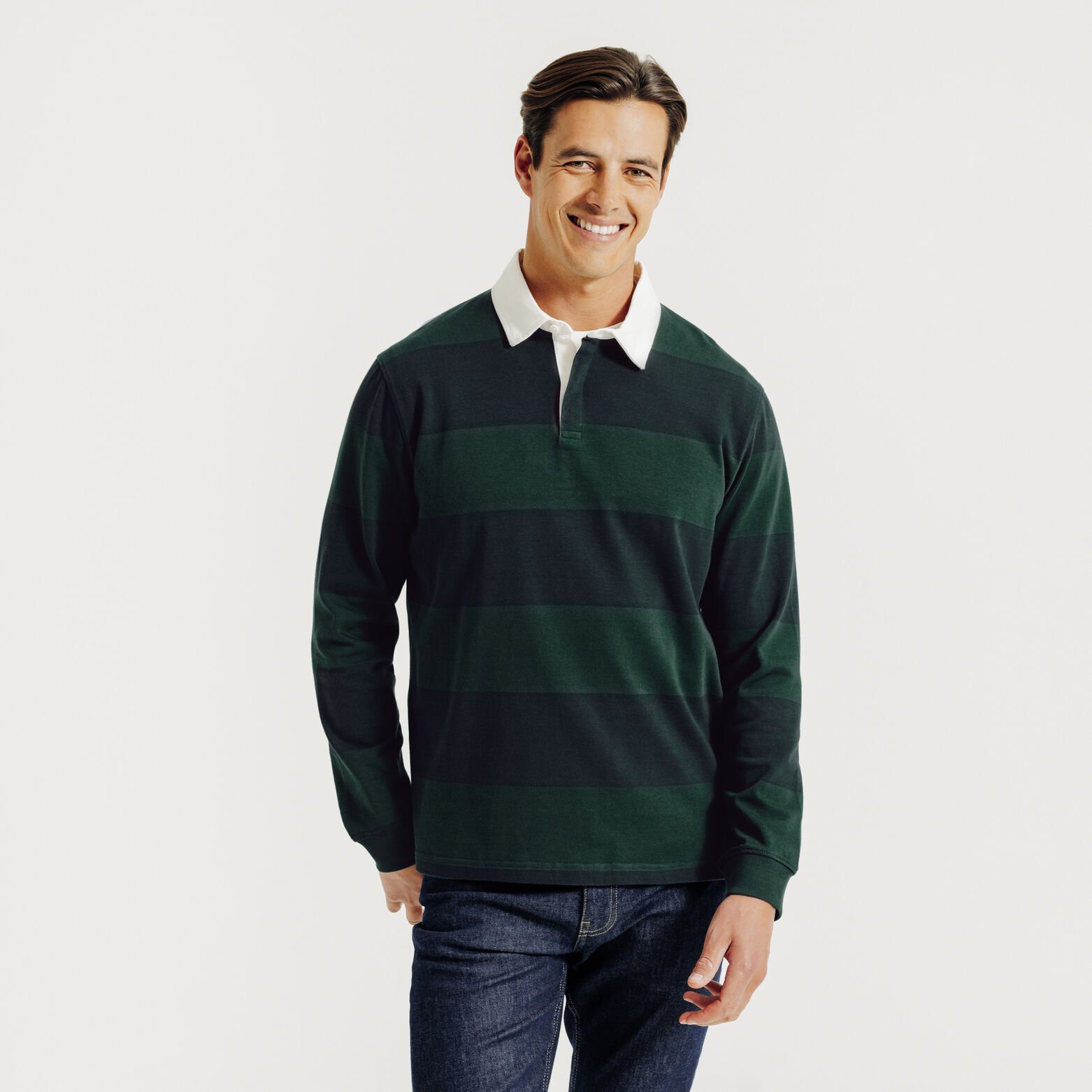 Polo manches longues ray&eacute;