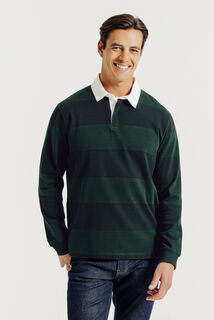 Gestreepte polo lange mouwen