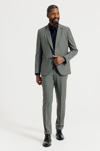 Slim fit kostuumvest in bi-stretchstof