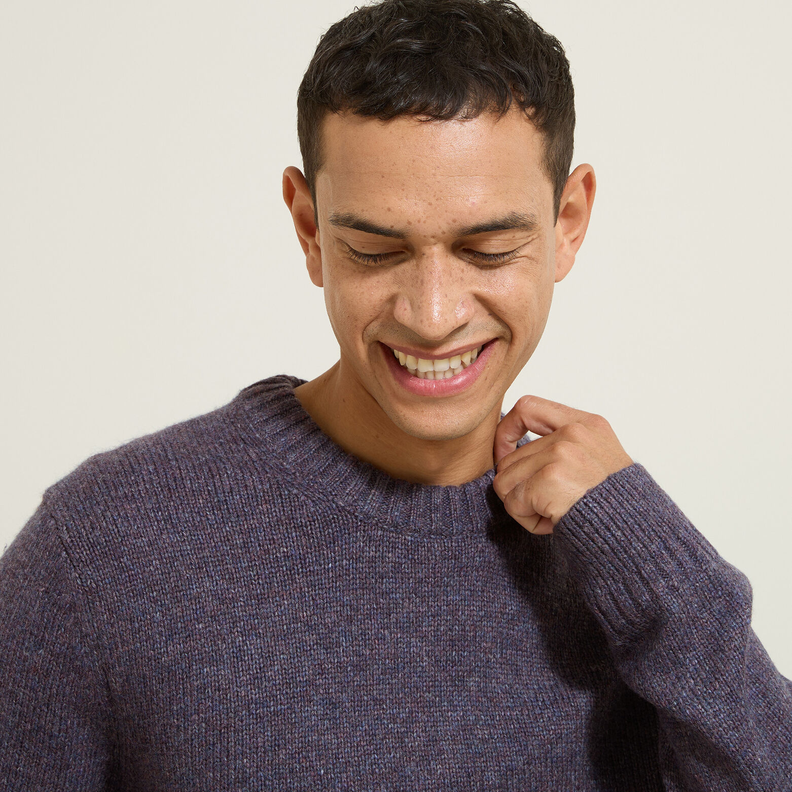 Zachte trui met ronde hals