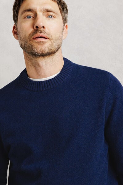 Pull col rond mousseux coton majoritaire