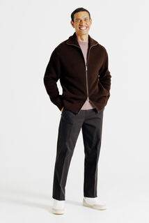 Gilet met rits en truckerskraag