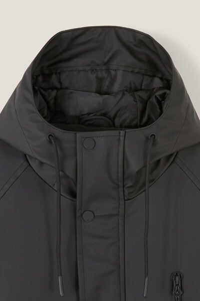 Lange parka met kap