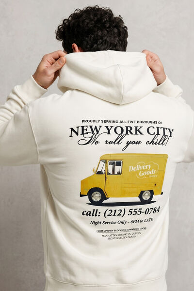 Sweat &agrave; capuche imprim&eacute; devant dos