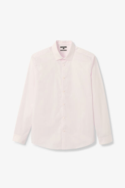 Chemise sans repassage en coton unie slim