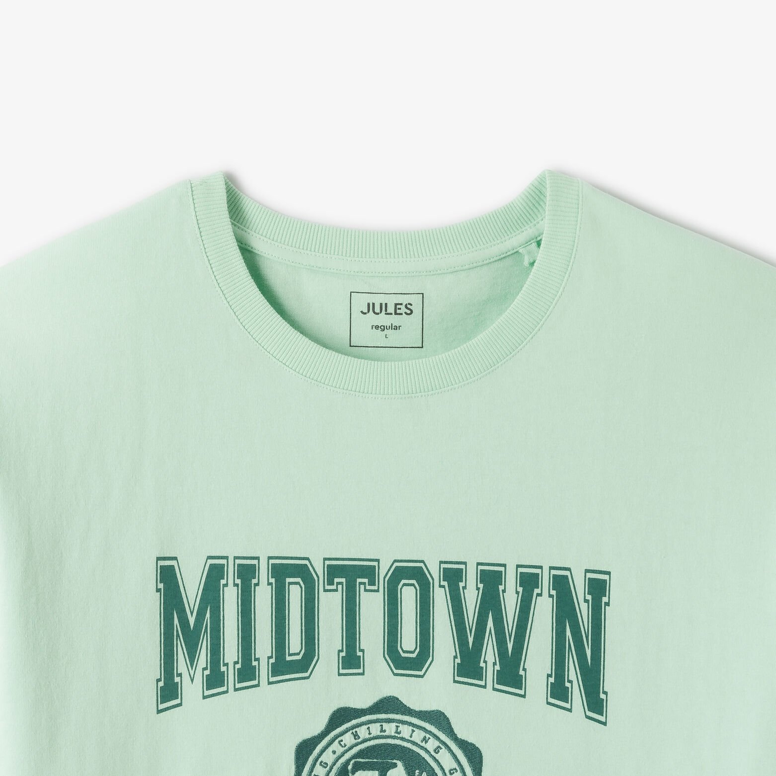 T-shirt in katoen met borduursel vooraan