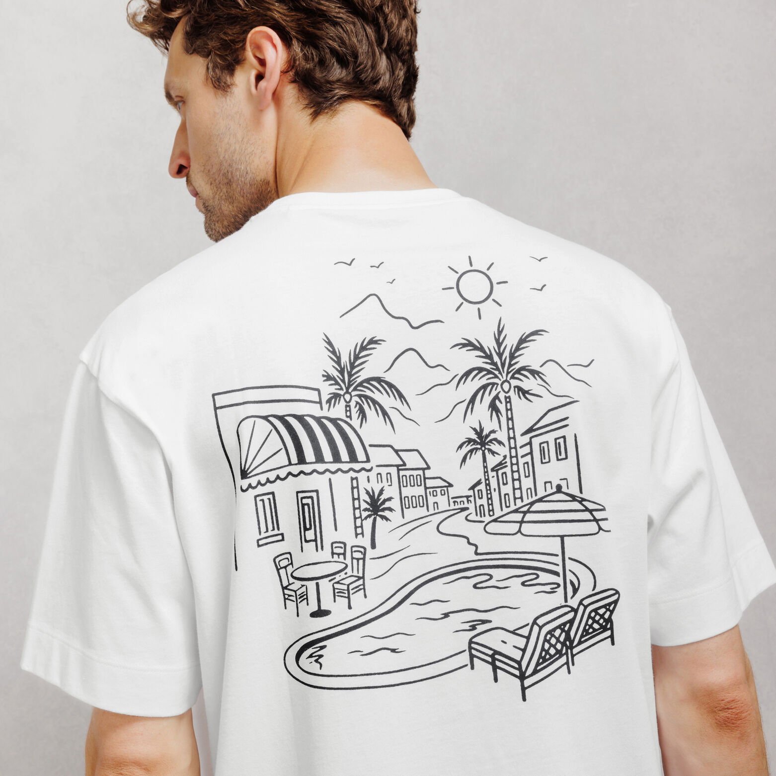 Tee shirt imprim&eacute; devant et dos