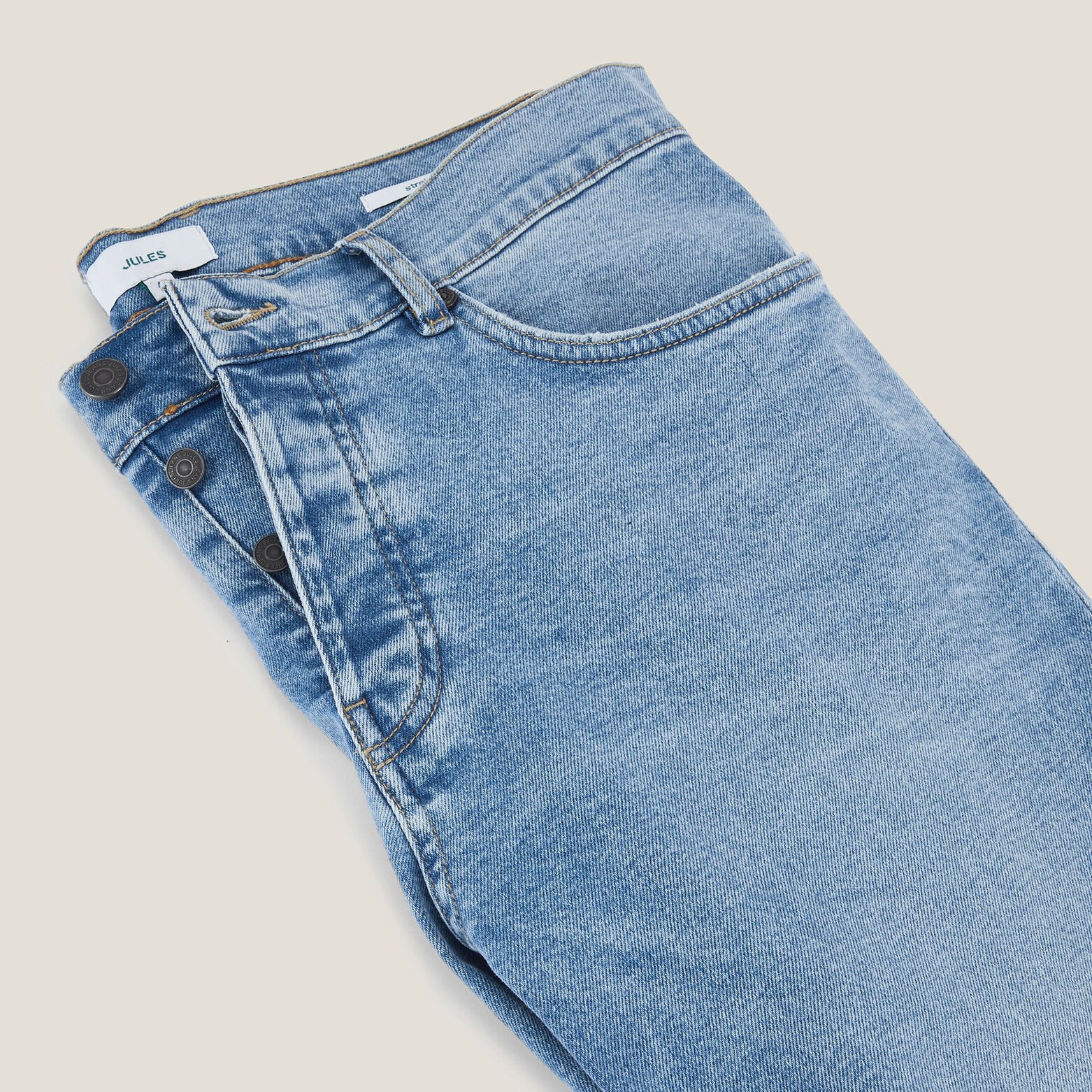 Straight circulaire jeans by JULES