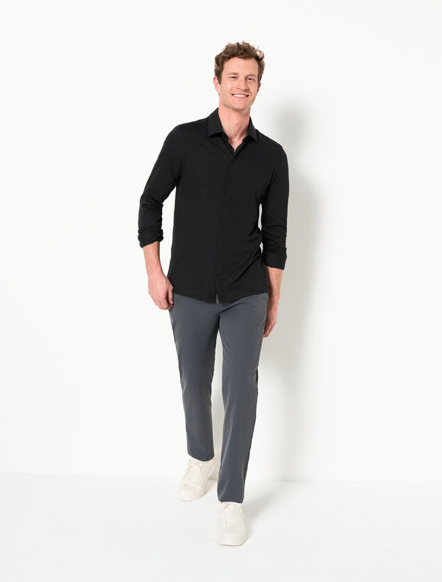 Chemise en maille coton slim