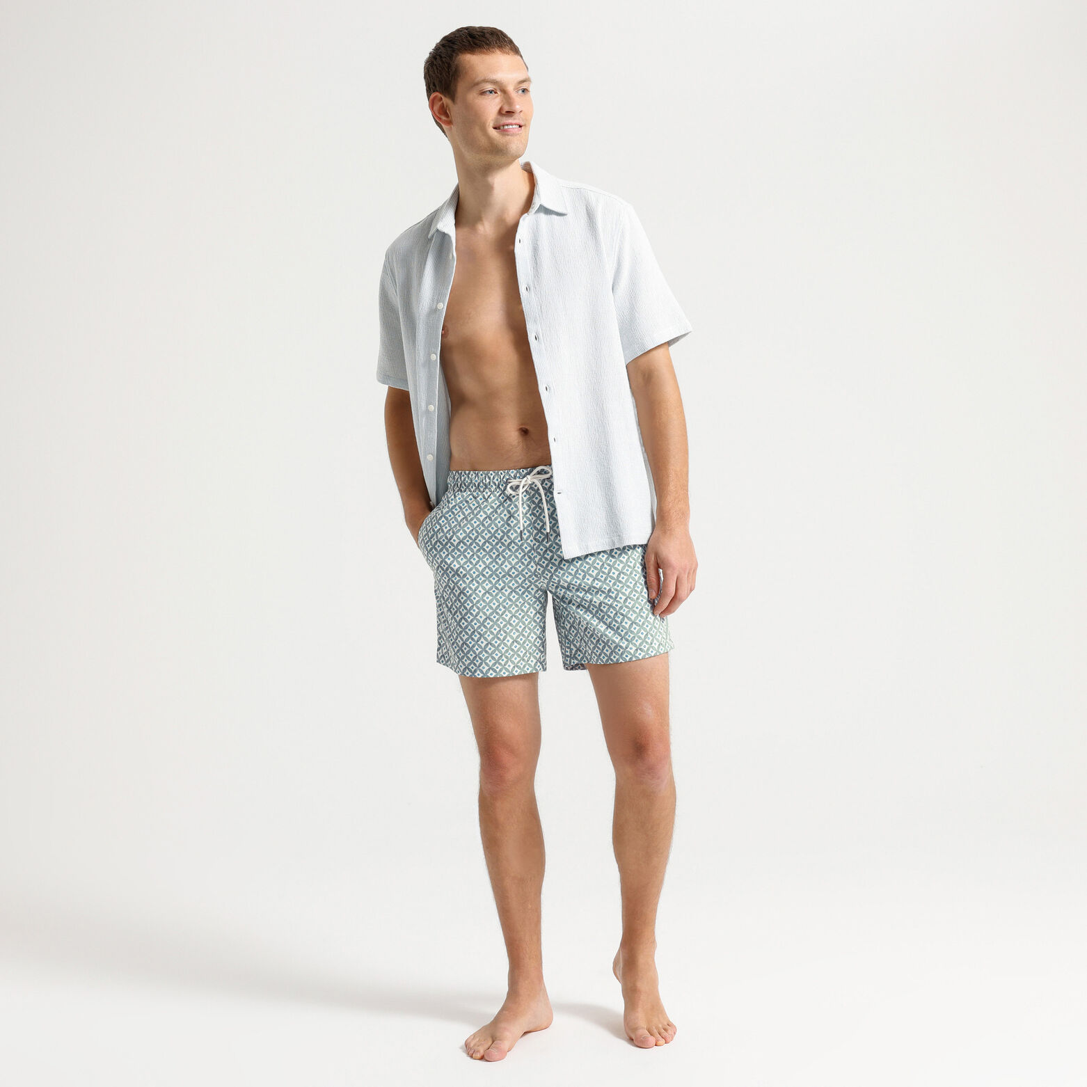 Maillot de bain imprim&eacute; g&eacute;om&eacute;trique