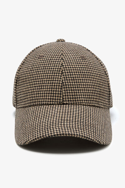 Casquette motif pied-de-poule