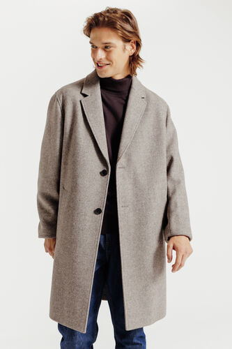 Manteau long col tailleur