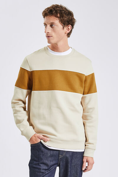 Sweat col rond colorblock