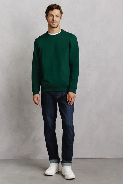 Sweat col rond molleton uni