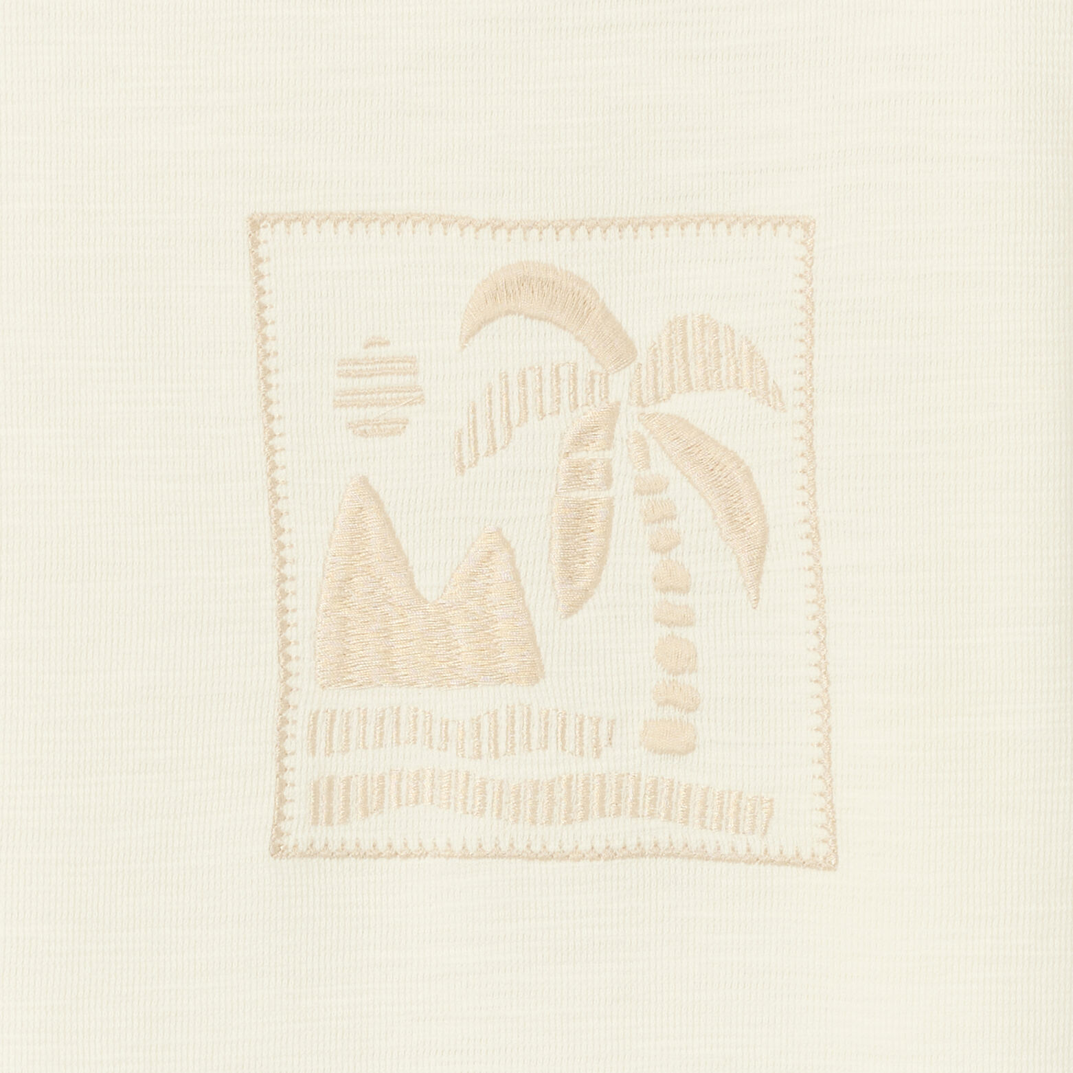 T-shirt in fantasiestof met borduursel