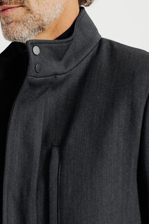 Manteau hiver long col montant