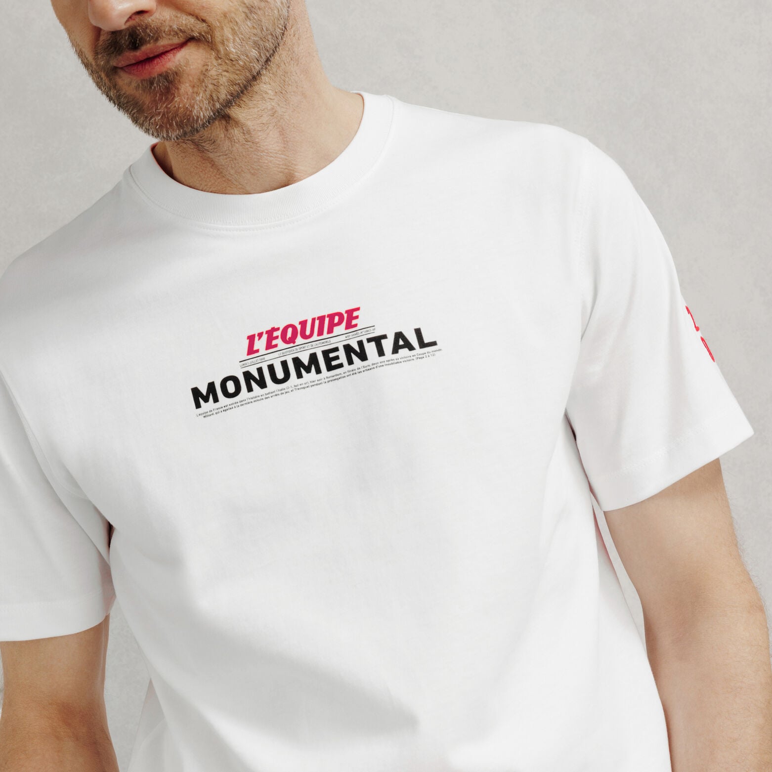 Tee shirt imprim&eacute; devant licence L'&Eacute;quipe