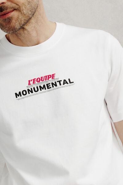 Tee shirt imprim&eacute; devant licence L'&Eacute;quipe