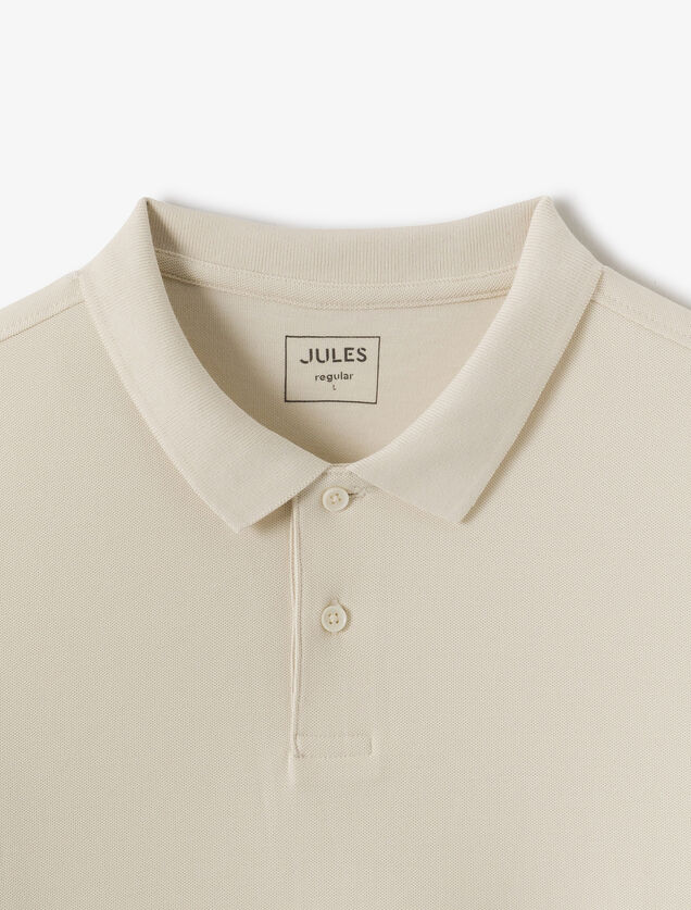 Effen polo in piqu&eacute;katoen met korte mouwen