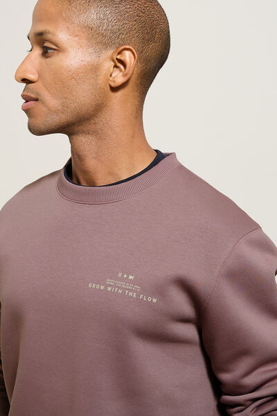 Sweat col rond imprimé devant