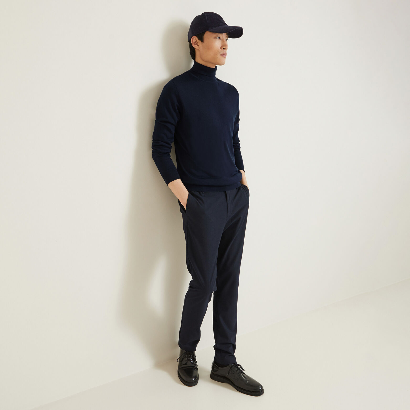 Pull Garçon Jura Cycle – Col Haut, Laine Mérinos Bleu, Taille S, Excellent état