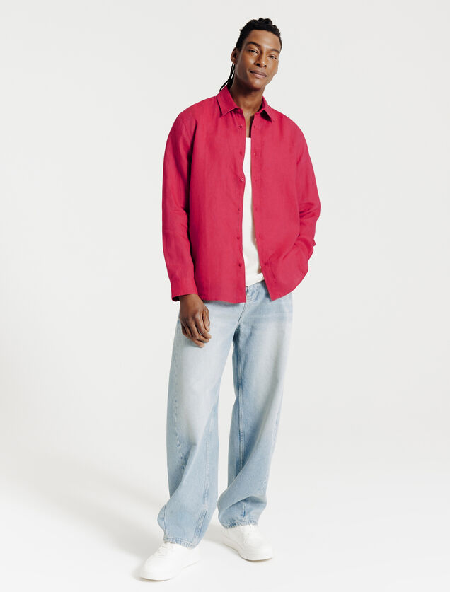 Effen hemd in linnen