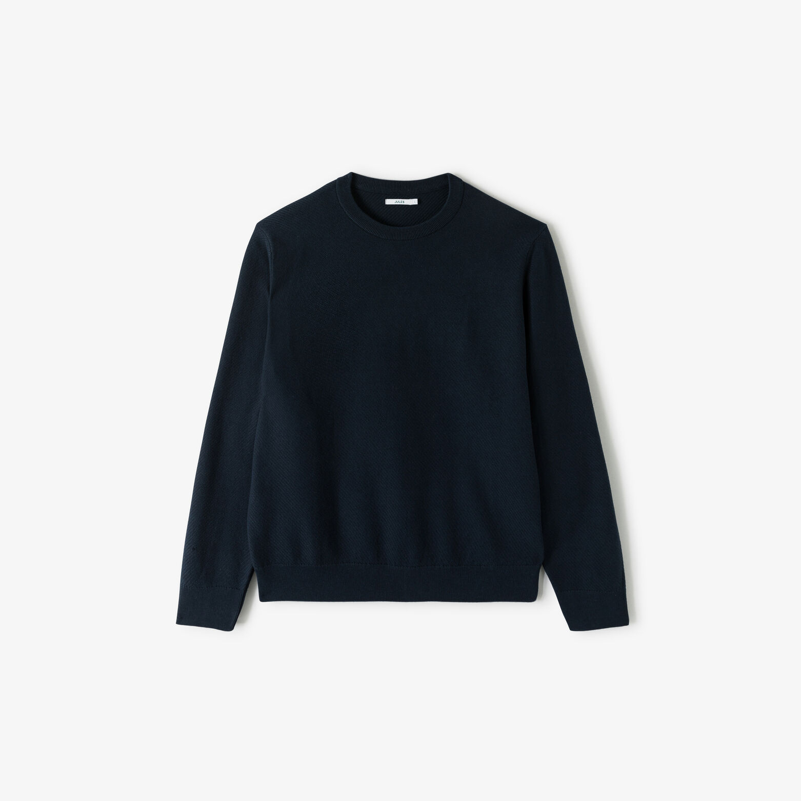 Pull col rond jeux de points fantaisie