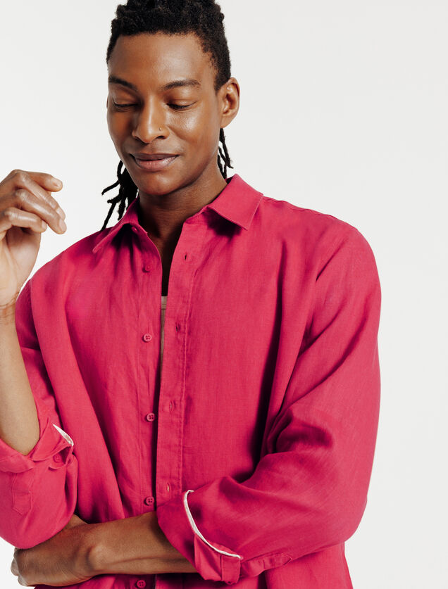 Effen hemd in linnen