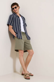 Bermuda taille élastiquée texturé