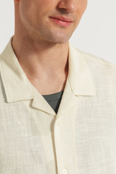 Chemisette en coton broderie dos